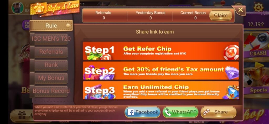 REFER AND EARN IN RUMMY BEST APPLICATION