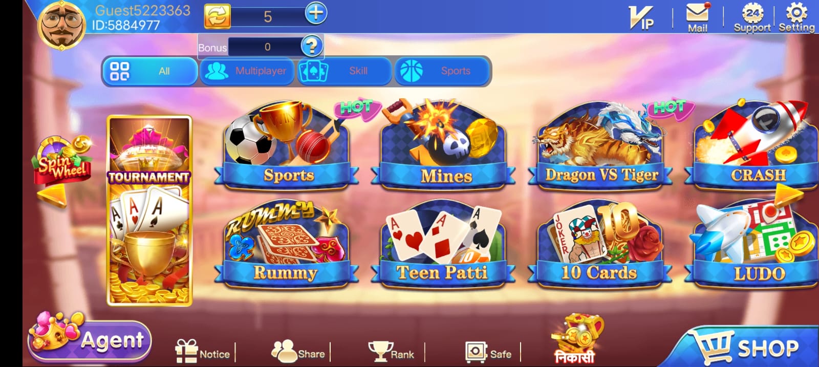 Available Game’s In Rummy Flash Application