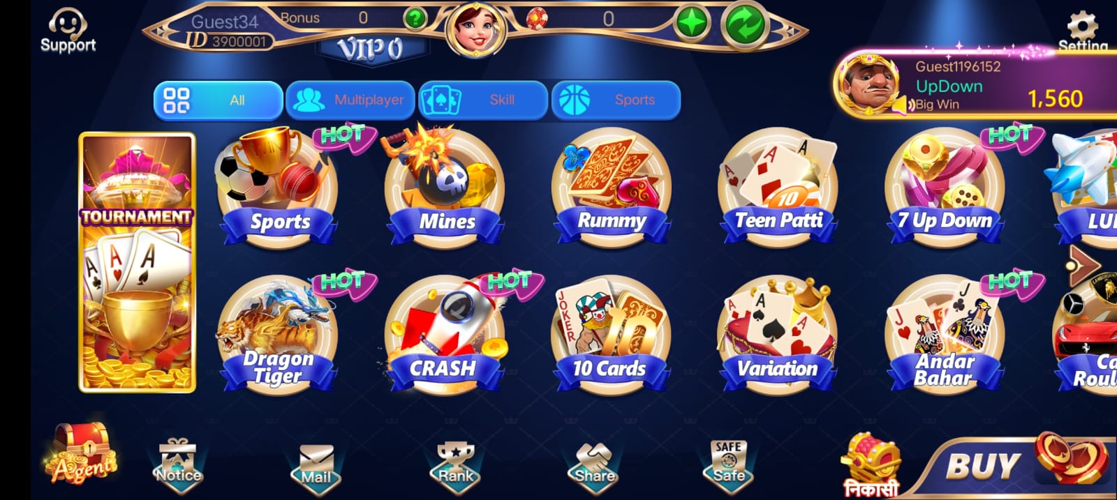 Available Games In Teen Patti Go Application